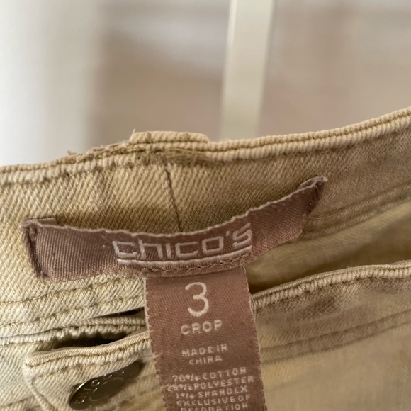 Chico’s Capri Crop Cuffed Jeans Sz 3 - Picture 3 of 12